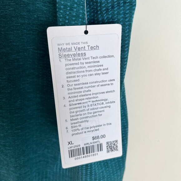 New Lululemon Metal Vent Tech Sleeveless Shirt Tank Top Workout Gym Athletic XL - Picture 8 of 13